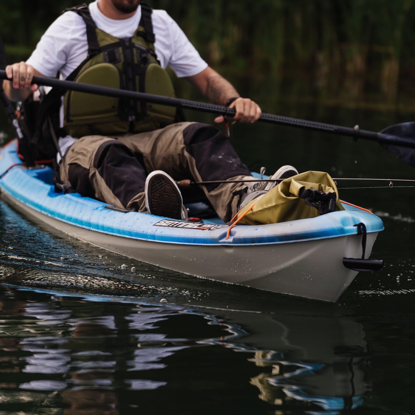 Pelican Sentinel 100X Angler - Sit-on-Top Fishing Kayak - Removable Storage Compartment - 9.6 ft