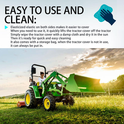 Tractor cover, Tractor covers waterproof heavy duty, New upgraded version, (189 L x 76 W x 86 H in), 600D Oxford cloth Waterproof, UV protection, Dustproof, Universal tractor cover