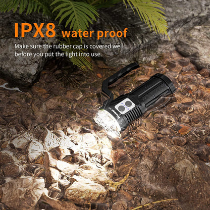 Wurkkos TS32 Super Bright Led Flashlight 13000 Lumens Max, Powerful Flashlight with 12*LH351D&1* SFT40 LED, Waterproof Handheld Rechargeable Flashlight for Camping Searching Hiking
