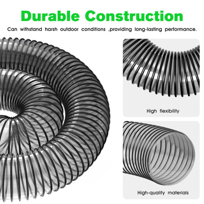 Leaf Vac Hose Dust Collection Hoses 8 Foot PVC Flexible Grass Catcher Leaf Vac Collection Vacuum Hose FOR DR Agri-Fab Trac Fits Most Brands Of Lawn Leaf Blowers (8 Inch Inside Diameter)