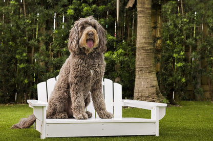 Midlee White Dog Adirondack Chair Bed (X-Large)