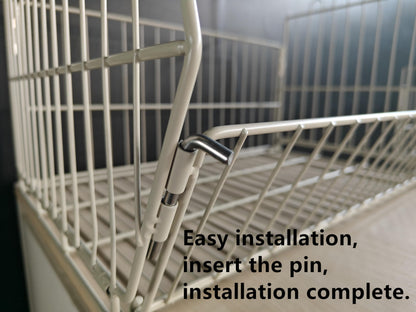 OFEYA HOME Standing Metal Shelving Unit, Removable Wire Storage Basket with Wheels, Folding Shoe Racks, Clothing Sweaters Shoes Handbags Organizer for Kitchen Garage Pantry Porch (4-Tier with Base)