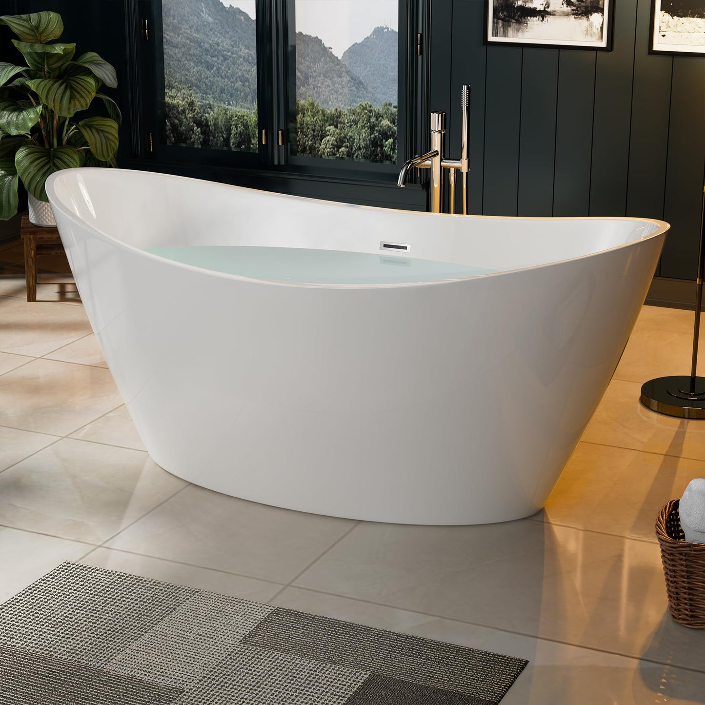 Empava EMPV-FT1518 67" Acrylic Freestanding Bathtub