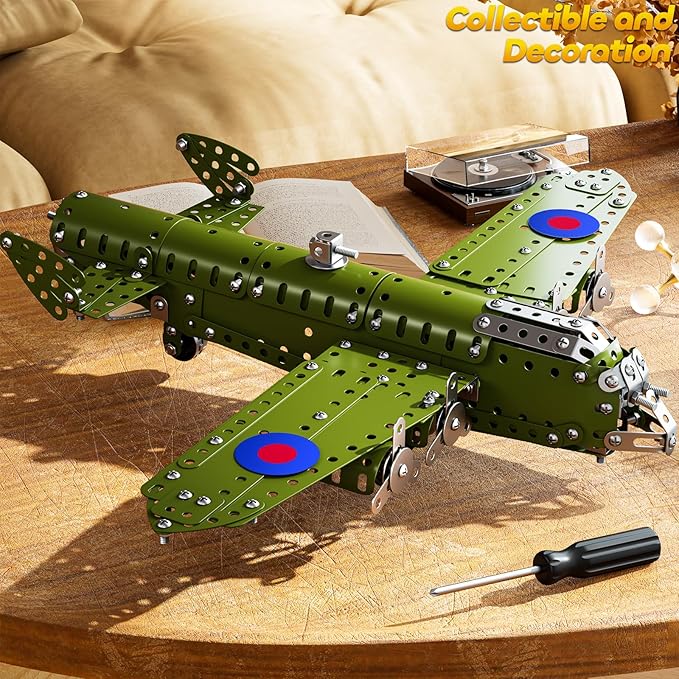 Building Toys Model Airplane Kits for Boys 8-12 Project Building Toys for Kids Educational Assemble Science Kit Airplane Toy Birthday Gifts for Teenagers Boys Ages 8 9 10 11 12