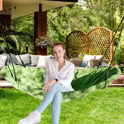 Large Boat Swing 66"-Hanging Hammock Lounger Platform Porch Tree Swing for Backyard Beach Park Playground Teens and Adult