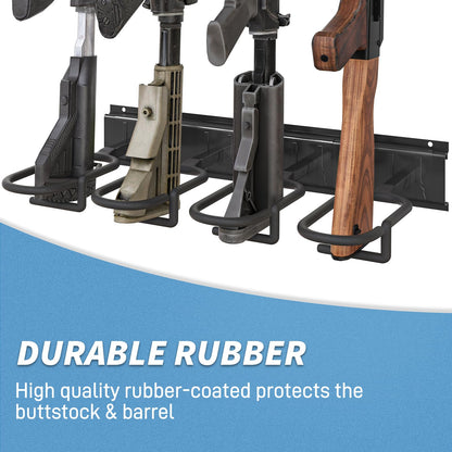 Upbci Gun Rack Wall Mount, Aluminium Alloy Gun Racks for Wall, Adjustable 4/8/12 Slot Indoor Gun Racks Securely Hold Shotguns Rifles Rack