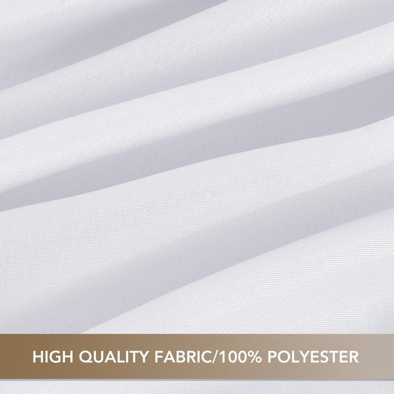 sancua White Tablecloths for 8 Foot Rectangle Tables, 6 Pack - Washable Polyester Fabric Table Cover for Wedding Wedding, Birthday Party, Banquet Reception, 60x120 Inch