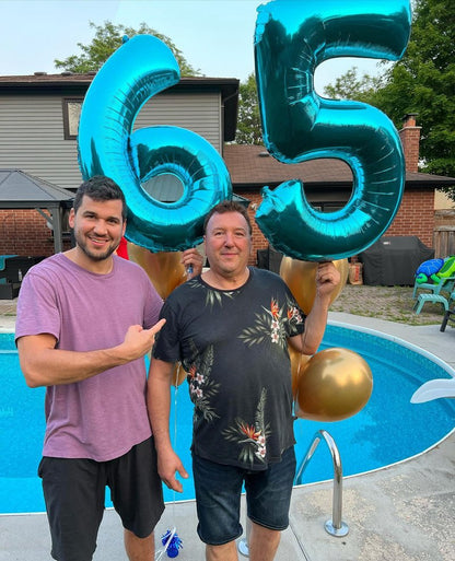 9 Balloon, Blue Number Balloons 40 Inch, 9th Giant Birthday Decorations for Boys Girls, 19th 29th Blue Party Decorations Supplies, Number 9 Balloon