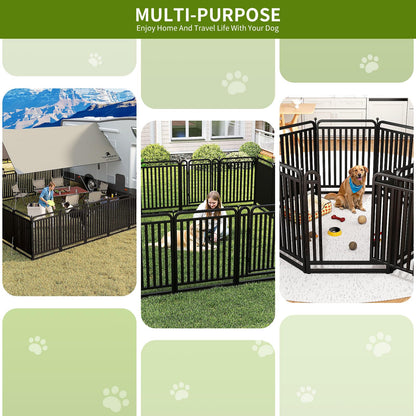 Heavy Duty Tube Dog Playpens,Dog playpen Outdoor for Large Dogs,Puppy Play Pen for Indoors,40" H 8 Panels