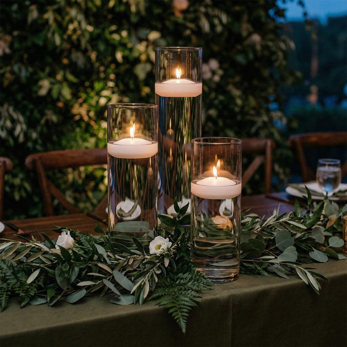 Floating Candles 3 inch White, Unscented Dripless Wax Discs | Made in USA Long Burning Floating Candles for Centerpieces 8-10 Hour Burn Time, Weddings, Parties, Home Décor & Holidays - Royal Imports