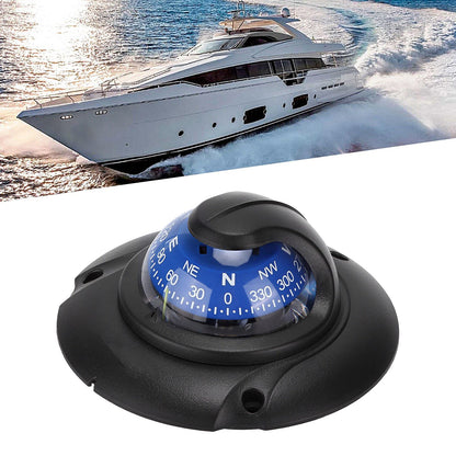 Wene Boat Compass Dash Mount Flush, Boating Compass Dashboard Suction with LED Light, Navigation Marine Compass Boats Surface Mount Electronic LED Light Marine Digital Compass for Car Boat Truck