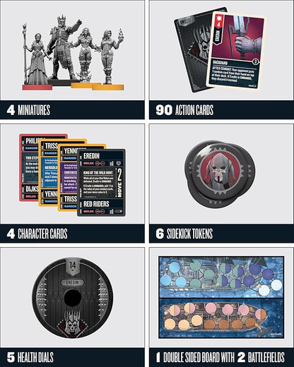 Restoration Games Unmatched The Witcher Realms Fall - Strategy Board Game for 2 to 4 Players - Witcher Heroes Expansion with Four Battlefields - 30 Min Playtime - Ages 9+