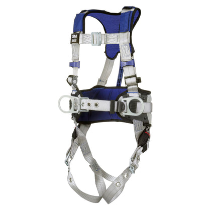 3M DBI-Sala ExoFit X100 Weight Distribution Comfort Construction Safety Harness Fall Protection, with Body Belt, Hip Padding, Multiple D-Rings, Pass-through Chest and Tongue Leg Buckles, 1401047,Large