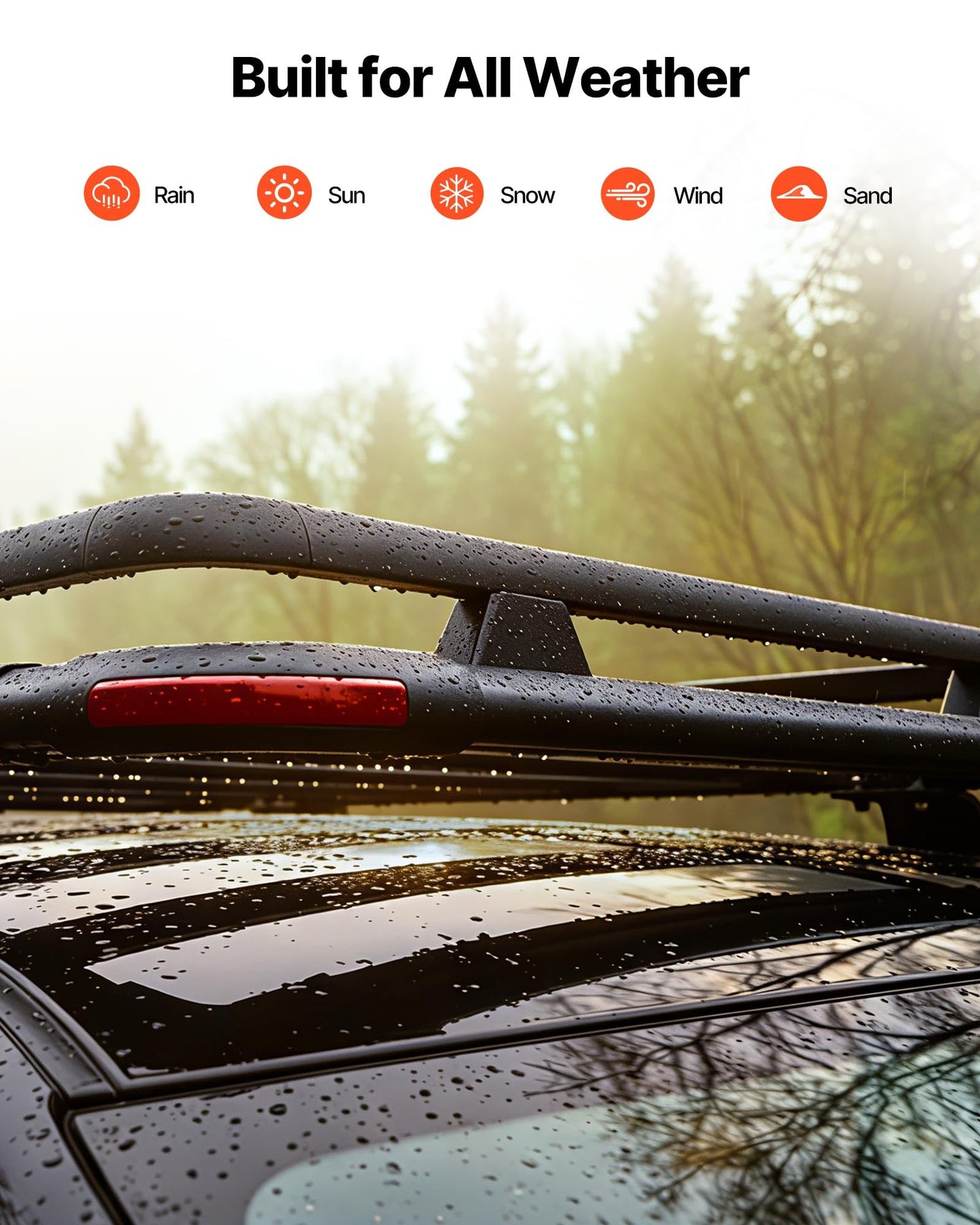 VEVOR Roof Rack Cargo Basket, 64 x 39 x 4.53 in, Heavy Duty Roof Top Carrier Basket with Extension, 200 lbs Capacity, All-Weather Car Top Luggage Holder, Universal Fit for SUVs Trucks Vehicles Pickups