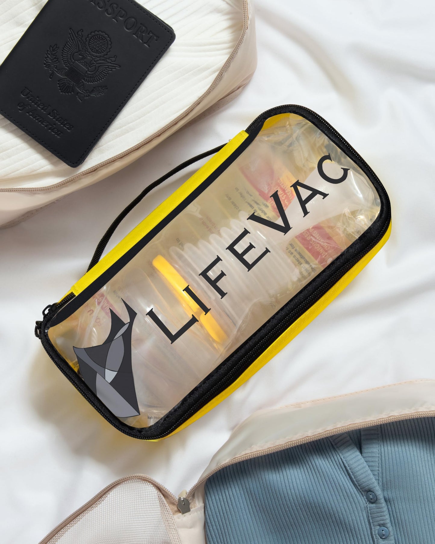 LifeVac Yellow Travel Kit 2 Pack - Portable Suction Rescue Device, First Aid Kit for Kids and Adults, Portable Airway Suction Device for Children and Adults