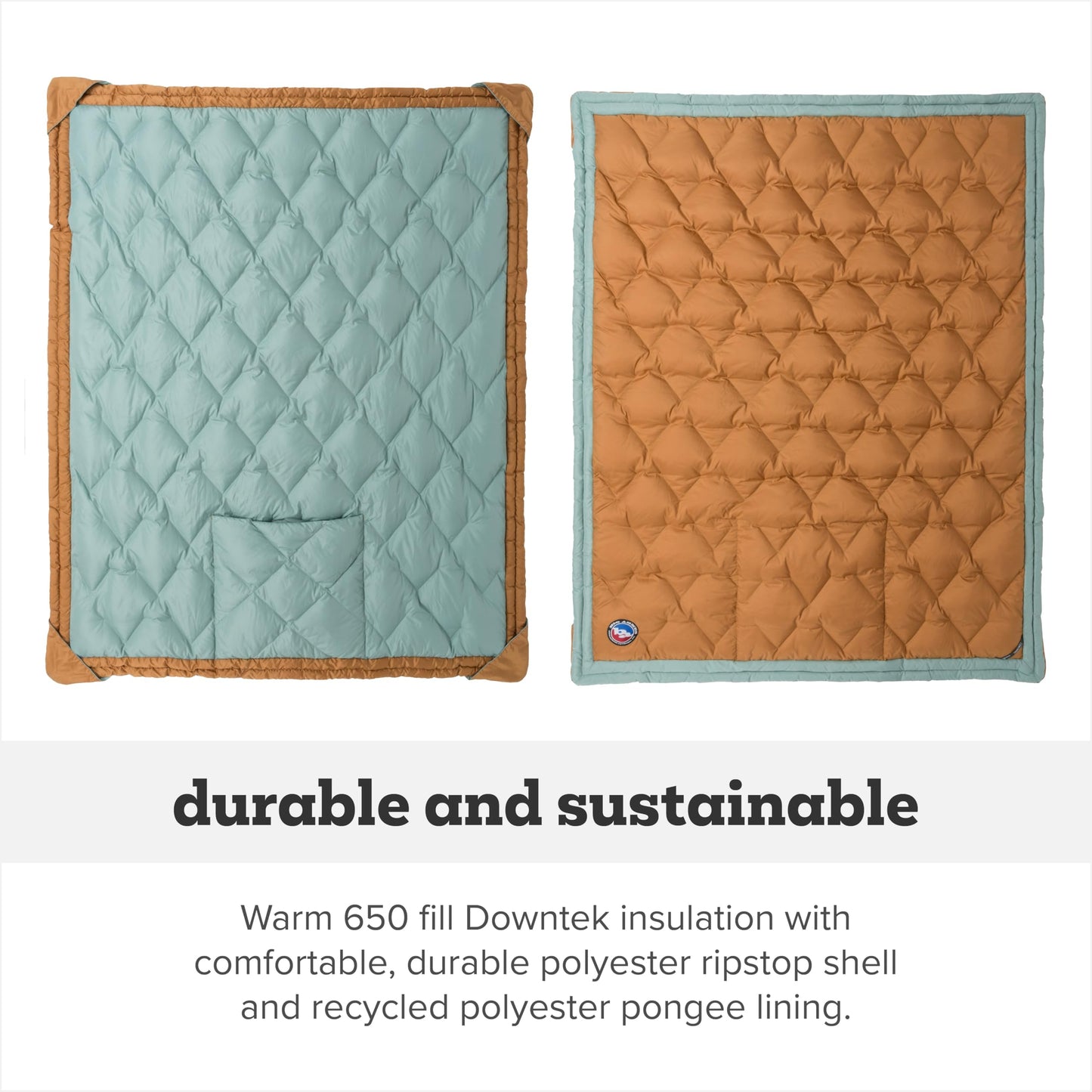 Big Agnes Camp Quillow - Ultralight Packable Backpacking Pillow And Quilt Combo, Versatile Puffy Downtek Blanket for Camping