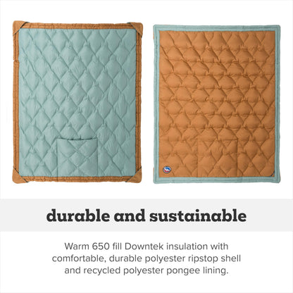 Big Agnes Camp Quillow - Ultralight Packable Backpacking Pillow And Quilt Combo, Versatile Puffy Downtek Blanket for Camping