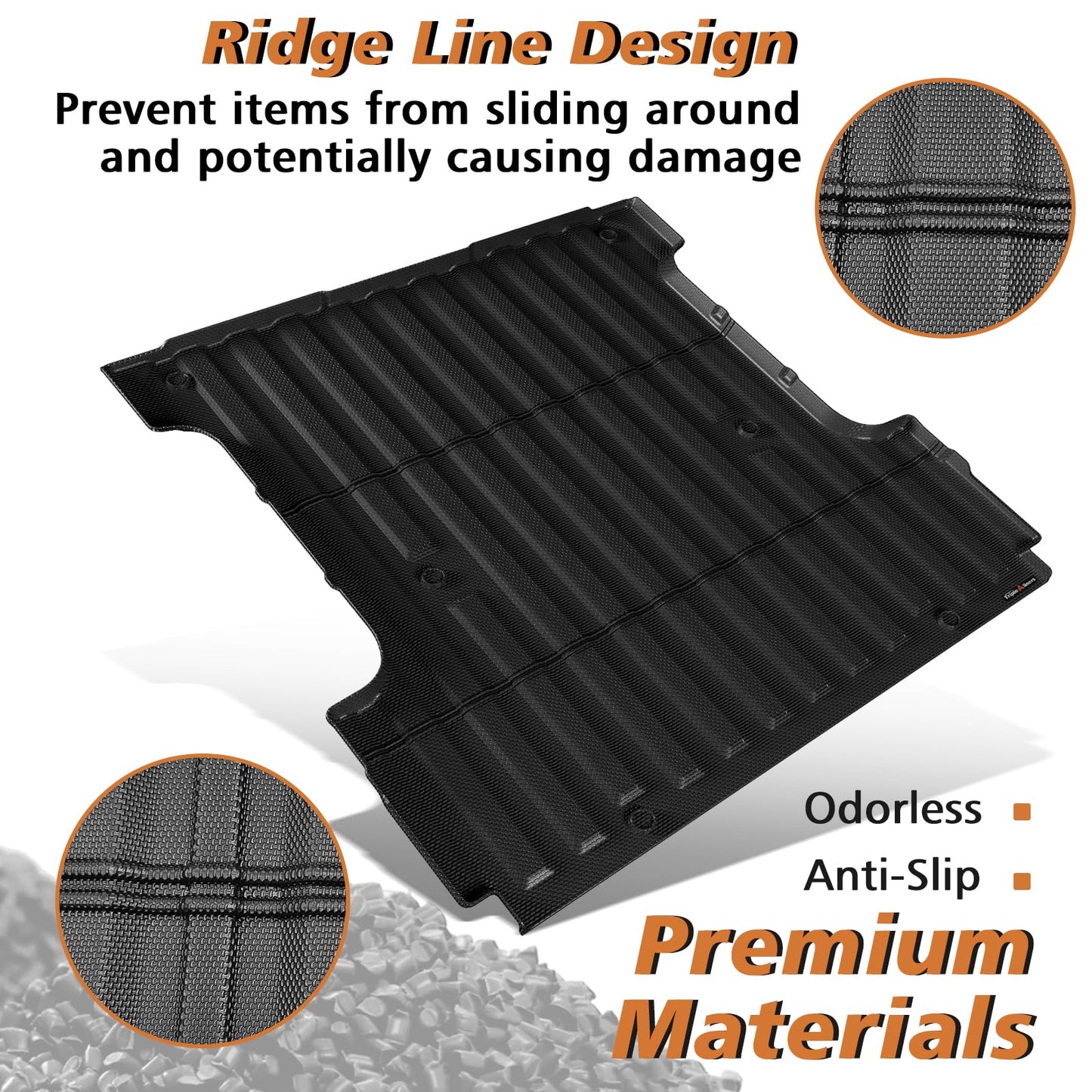 TripleAliners Truck Mat Compatible with 2024-2026 Ford F150 & Lightning 5.5FT Accessories, Truck Bed Mat Heavy Duty Custom Fit All Weather Protection TPE Pickup Liner