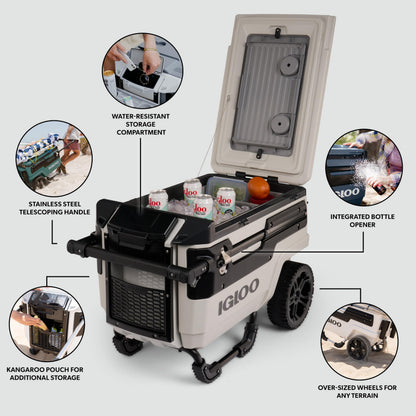 Igloo Trailmate Journey 70 Qt Cooler, Bone