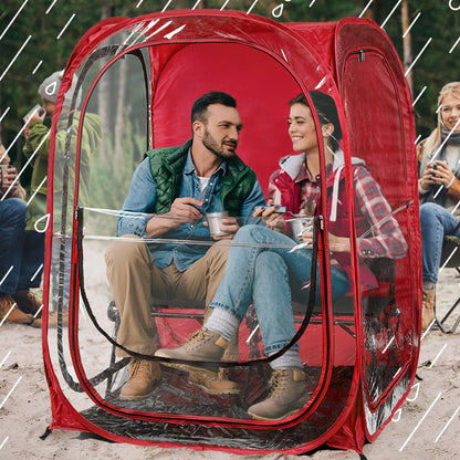 WeatherPod® Pop-Up Sports Tent 1-2 Person – Instant Setup MyPod™ Original Shark Tank All-Weather Pod Shelter for Outdoor Sports, Rain, Wind & Cold (Royal Blue, 46" L x 46" W x 59" H)