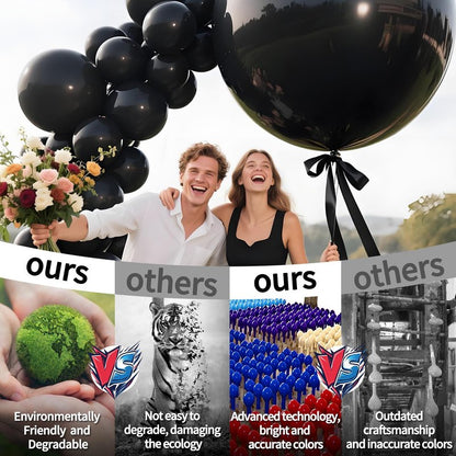 LEEZZIZZ Red Giant Balloons 36 Inch, Large Latex Balloons, 9 Pcs Jumbo Balloons Bluk for Kid's Party Wedding Birthday Supply Decorations.