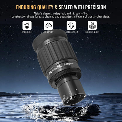 Alstar 1.25 inch 82 Degree SWA Eyepiece - Bundle with - Telescope Eyepiece & Filter Accessory Case