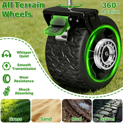 Folding Wagon Cart with All-Terrain Wheels – Heavy Duty Collapsible Utility Wagon for Grocery, Sports, Garden, Camping, Shopping (Black 600LBS)