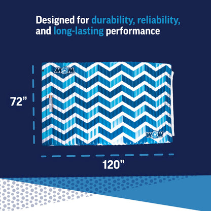 Wow Sports Inflatable Water Walkway Mat - Blue Chevron - 10 x 6 ft - Connects to Boats & Other Mats - for Kids & Adults