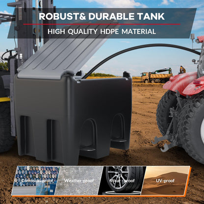 48 Gallon Portable Fuel Transfer Tank with 12V Electric Pump, 10GPM Flow, 13Ft Hose & Auto Nozzle – Diesel & Gasoline Transfer Tank for Trucks, Tractors, Boats, Generators – Black
