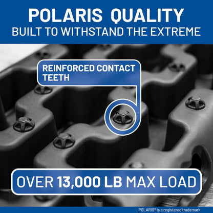 POLARIS Off-Road Recovery Traction Boards - 2 Pack Ultimate Tire Traction Mountable Mats for Sand, Mud & Snow, 6-Ton (13,000 lbs) Max Load, Reinforced Anti-Slip Teeth