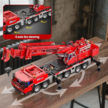 Mould King Engineering Crane Building Sets 17065 Large Vehicles Crane Model Kits APP Programmable Construction Vehicle Building Kits for Adult Collections Enthusiasts(4566 PCS)