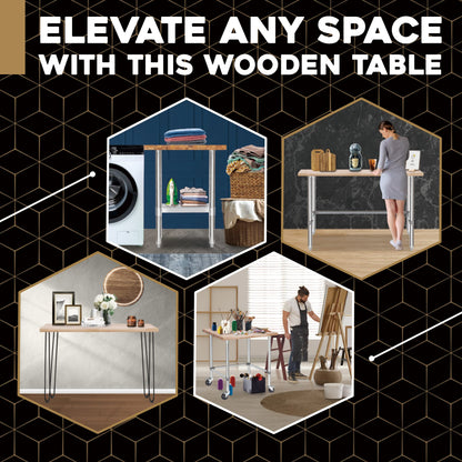 DuraSteel 30x36 Butcher Block Countertop - Maple Solid Wood Workbench for Kitchen, Restaurant, Cabinet, Desk Top, Wood Board, Large Counter Cutting Island Long, Bakery Worktable Dough - Table Top Only
