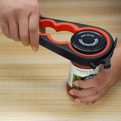 Skiennix 5-in-1 Jar Opener - Ergonomic Design with Rubber Grip for Seniors | Ideal for Weak Hands