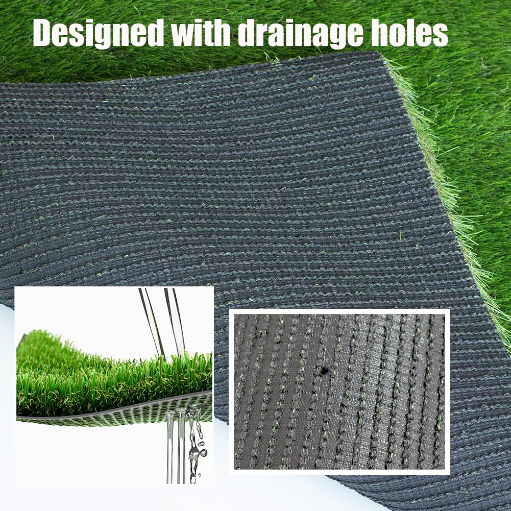 LITA Thick Artificial Grass Turf 7x15FT, 1.77 Inch Realistic Fake Grass Rug with Drainage, Customizable with Extra Large Size, Perfect for Indoor and Outdoor Use, Synthetic Grass Mat for Dogs