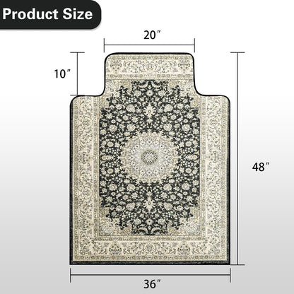 36" X 48" Office Chair Mat for Hardwood and Tile Floors, Under Desk Chair Mat for Carpet Protector Rolling Computer Chairs, Machine Washable Non-Slip Area Rug, Black