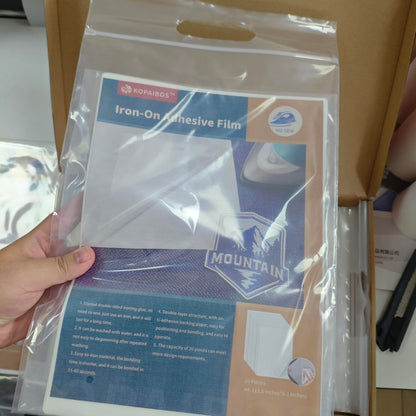 KEPAIBOS Lightweight M A4 Size 20 PCS X 6 Double Sided Iron On Adhesive Sheets with Backing Easy-Iron Permanent Fusible Patch Fabric Glue (Transparent, Standard 20 Sheets × 6)