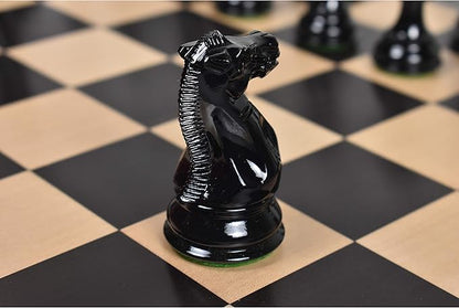 RoyalChessMall-4.1 Pro Staunton Weighted Red &amp Black Painted Wooden Chess Pieces Only Set