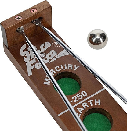 WE Games Shoot The Moon - a Classic 1940's Nostalgia Game - Solid Walnut Wood Stain - 18 inches