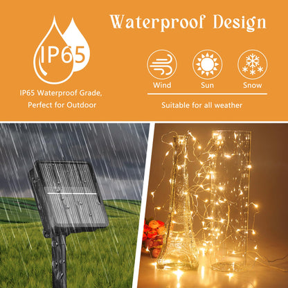 Selarlyt 200 LED 72Ft Solar String Lights for Outside, Solar Fairy Lights for Outside Waterproof with 8 Modes, Twinkle Light for Patio Tree Christmas Party Wedding Decor(Warm White)