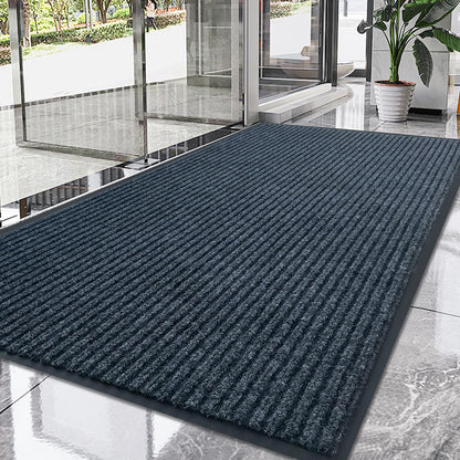 Front Door Mat,4'x8'Indoor Outdoor Door Mat,Heavy Duty Durable Welcome,Commercial Floor Mats Inside Outside Entrance, Waterproof All-Season, All-Weather Non Slip Backing Doormat for Entryway,Dark Gray