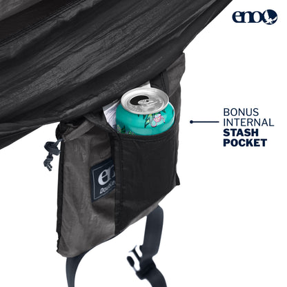 ENO Bundle, Includes The SingleNest Hammock & Atlas Suspension System, Lightweight, Durable Hammock with Straps for Camping, Hiking & Travel, Charcoal/Black