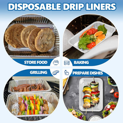 SafBbcue Grease Catch Pan - Replacement Tray for Weber Spirit & Genesis II Grills | Includes Disposable Liners