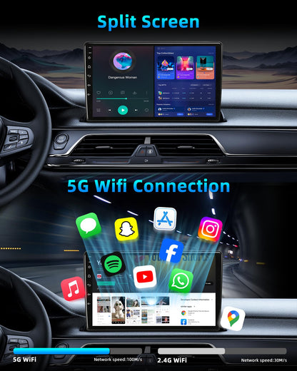 [4Core+64GB] Car Radio for Jeep Compass Patriot 2010-2016: 10'' 1280x800 IPS HD Touchscreen Head Unit Stereo with Wireless Carplay Android Auto 5GWiFi Bluetooth5.0 GPS FM SWC 1080 Backup Camera