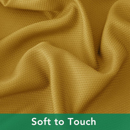 Biscaynebay Textured Fabric Christmas Square Table Cloth 60x60 Inches, Gold Water Resistant Tablecloths for Dining, Kitchen, Wedding and Parties etc. Machine Washable