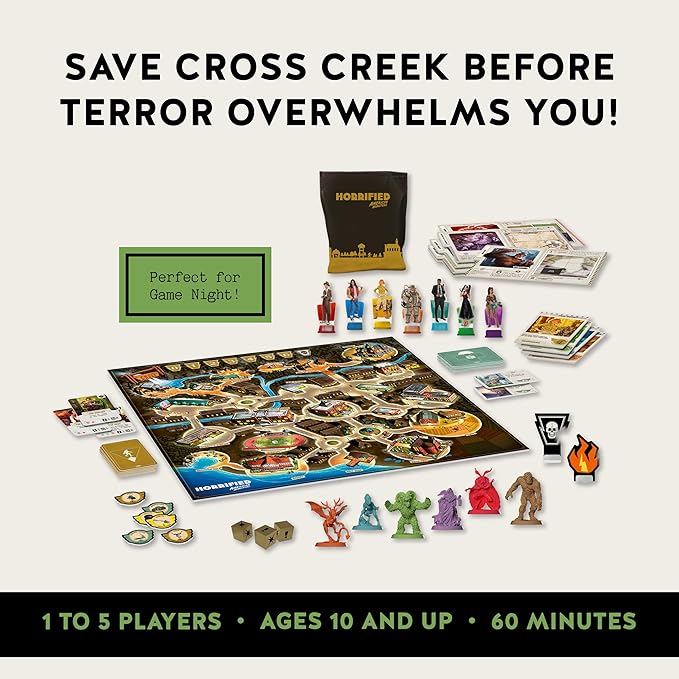 Ravensburger Horrified Games - American Monsters - Strategy Board Game - Boost Critical Thinking &amp Teamwork - Cooperative Gameplay - Unique Monster Challenges - 1 to 5 Players - Adults &amp Kids