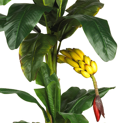 Nearly Natural 5226 6ft. Triple Stalk Banana Silk Tree , Green , 53.25" x 13" x 11.5"