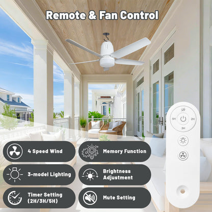 Gazebo Outdoor Ceiling Fan Light 31.5'', 40000mAh Large Portable Ceiling Fan With Remote and Hanging Hook, 4 Wind Speeds, 3000K-6500K Dimmable Canopy Fan Light For Patios, Pop Up Tent, Camping