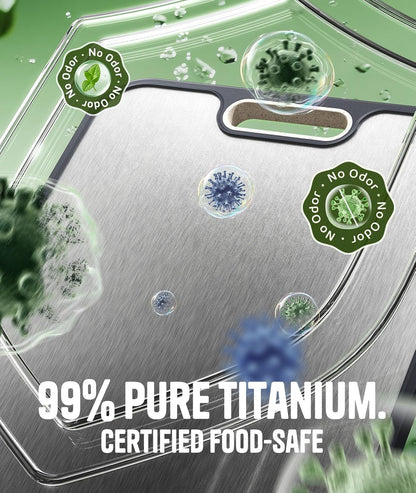**Titanium Cutting Board Set of 3 - Dual-Sided Non-Toxic Design for Hygienic Food Prep | Extra Large (M/L/XL)**
