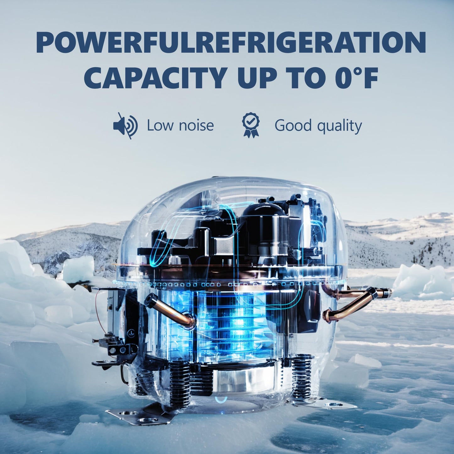 EUHOMY 12 Volt Refrigerator, 58QT Electric Cooler Usable Battery, Car Refrigerator 0℉~68℉, 12V Fridge 12/24V DC 110-240V AC, Portable Freezer with Wheels for Camping, Travel, Truck, Outdoor