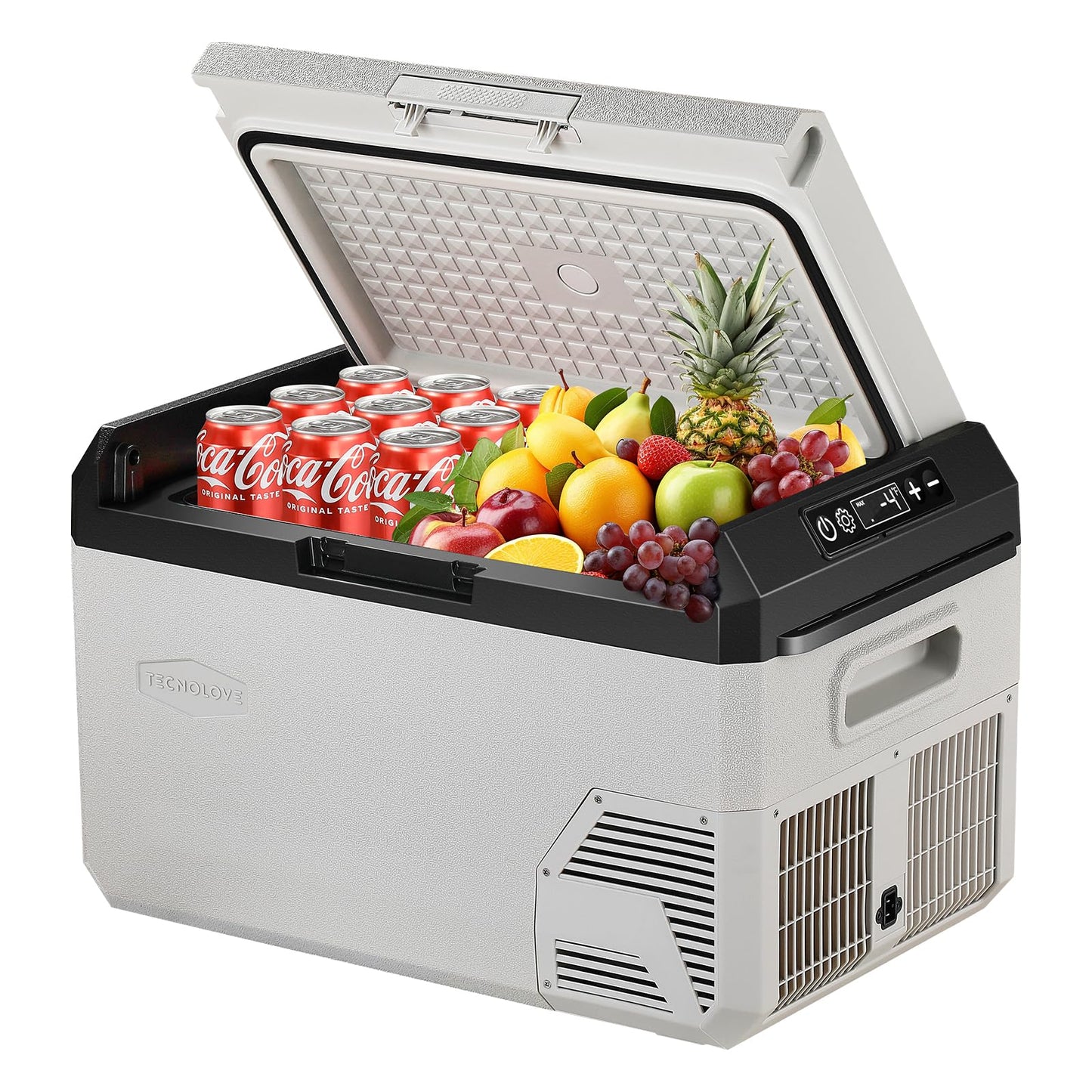 12V Car Refrigerator, 22QT Portable Freezer Compressor Cooler with Reversible Door, 100–240V AC / 12V / 24V DC Powered, for Truck Van RV Camper SUV Travel Camping Road Trips Tailgating,-4℉-50℉